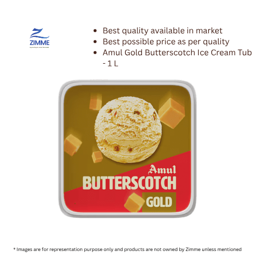 Amul Gold Butterscotch Ice Cream Tub - 1 L
