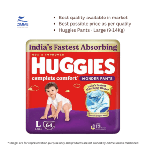Huggies Comfort Wonder – Large (9-14Kg) – 64 Pieces