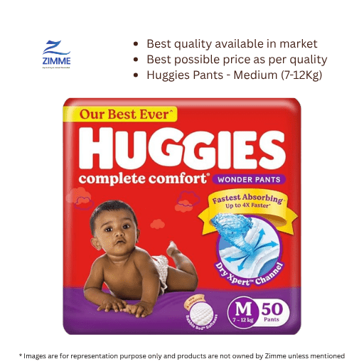 Huggies Comfort Wonder - Medium (7-12Kg) - 50 Pieces