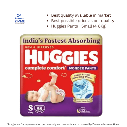 Huggies Comfort Wonder - Small (4-8Kg) - 56 Pieces