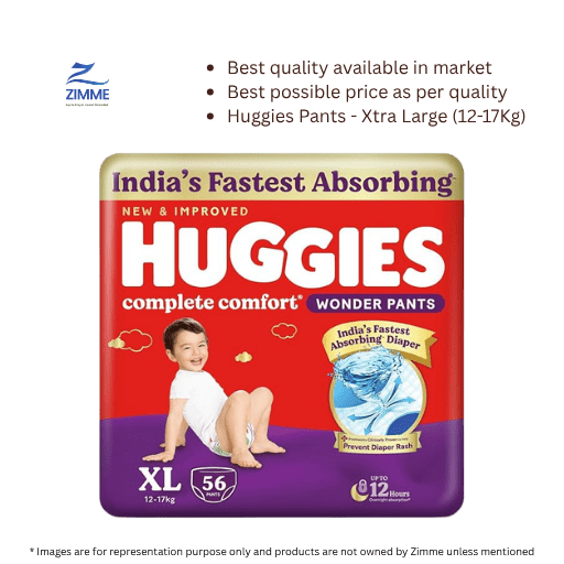 Huggies Comfort Wonder - Xtra Large (12-17Kg) - 56 Pieces