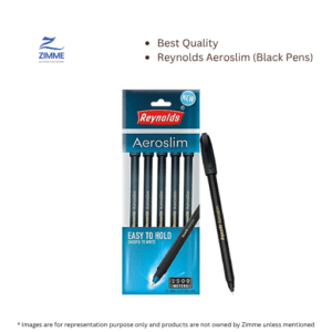 Reynolds Aeroslim Ball Pen (5 Black Pens Set)