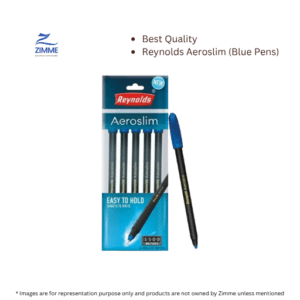 Reynolds Aeroslim Ball Pen (5 Blue Pens Set)