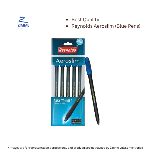 Reynolds Aeroslim Ball Pen (5 Blue Pens Set)