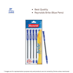 Reynolds Brite Ball Pen (5 Blue Pens Set)