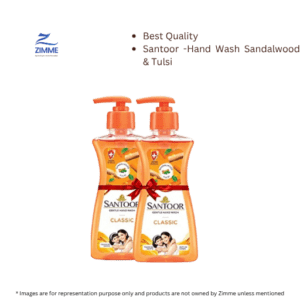 Santoor – Gentle Hand Wash – Sandalwood & Tulsi (2 x 200 g)