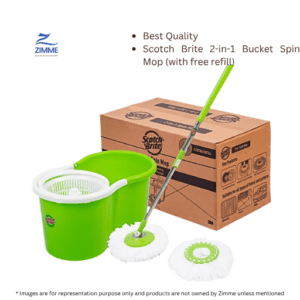 Scotch Brite 2-in-1 Bucket Spin Mop (with free refill)