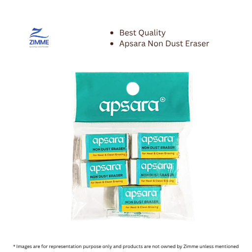 Apsara Non Dust Eraser - Pack of 5