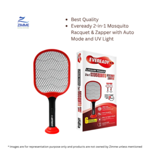 Eveready 2-in-1 Mosquito Racquet & Zapper with Auto Mode and UV Light