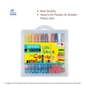 Apsara Oil Pastels 26 Shades – Plastic Box
