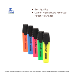 Camlin Highlighters Assorted Pouch – 5 Shades