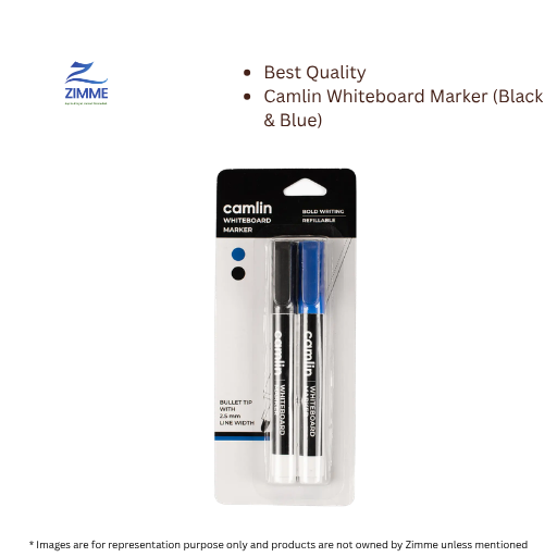 Camlin Whiteboard Marker (Black & Blue)