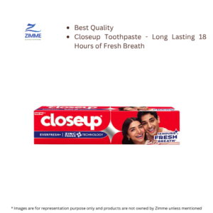 Closeup Toothpaste – Long Lasting 18 Hours of Fresh Breath