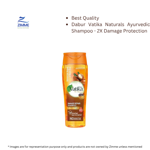 Dabur Vatika Naturals Ayurvedic Shampoo - 2X Damage Protection
