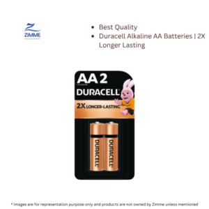 Duracell Alkaline AA Batteries | 2X Longer Lasting – Pack of 2