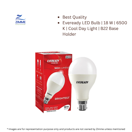 Eveready LED Bulb | 18 W | 6500 K | Cool Day Light | B22 Base Holder