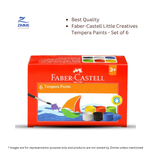 Faber-Castell Little Creatives Tempera Paints - Set of 6