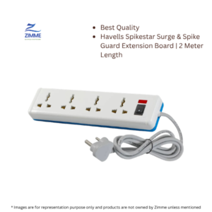 Havells Spikestar Surge & Spike Guard Extension Board | 2 Meter Length