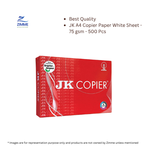 JK A4 Copier Paper White Sheet - 75 gsm - 500 Pcs