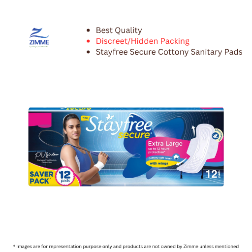 Stayfree Secure Cottony Sanitary Pads - XL - 12 Pc