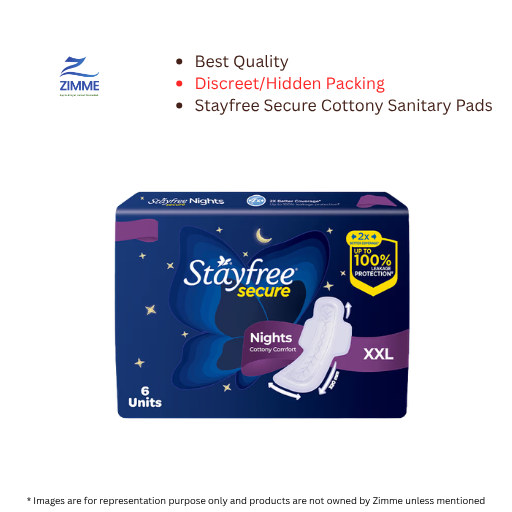 Stayfree Secure Nights Sanitary Pads - XXL - 6 Pc