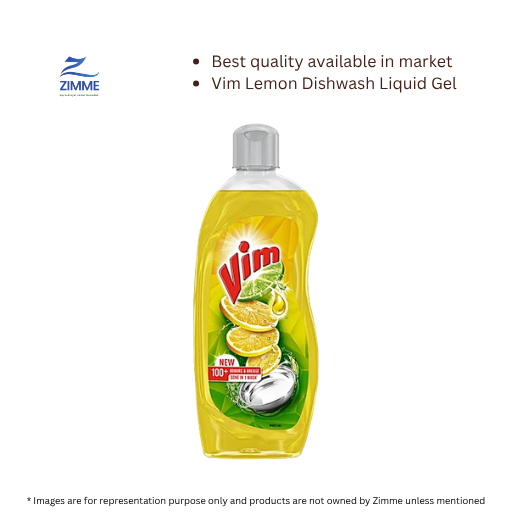 Vim Lemon Dishwash Liquid Gel Bottle - 500 ml
