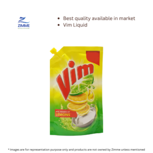 Vim Lemon Dishwash Liquid Pouch – 155 ml