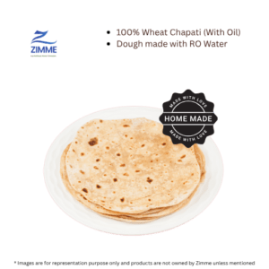 100% Wheat Chapati (with Oil) – 2 Pc