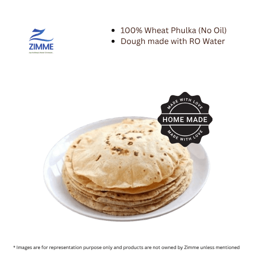 100% Wheat Phulka (No Oil) - 2 Pc